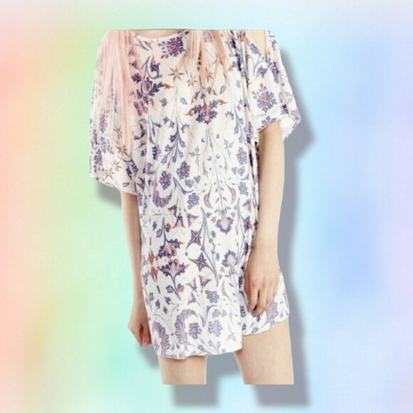 WILDFOX Swim Top S Ribbed Tunic Cover-Up NWT Munich American Paisley‎ - Picture 1 of 8